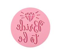 Bojueshaw Bride to Be Cookie Stamp,Round Wedding Fondant Embosser,Bridal Shower Baking Tool for Hen Bridal Bachelorette Party,Cakes & Biscuits