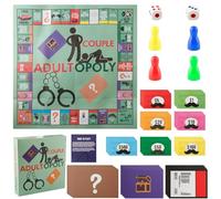 Bojueshaw Couples Board Game for Adults, Romantic Monopoly Style Game for Two, Fun Interactive Relationship Game, Intimate Challenge Night Board for Couples Party & Date Night(Monopoly)