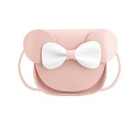 Bojueshaw Cute Mouse Ear Bow Mini Crossbody Bag,Mini Magnetic Flap Bag,Adjustable Shoulder Strap Handbag for Kids Girls Toddler(Pink)