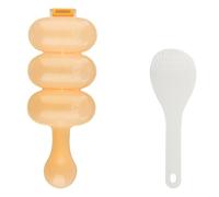 Bojueshaw Cute Rice Ball Mold,Onigiri Mold with Rice Scoop,DIY Sticky Rice Molds,Three Consecutive Rice Baller Shaker,Rice Roll Shaker Ball Maker for Kids