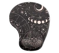 Bojueshaw Ergonomic Mouse Pad,Ergonomic Mouse Mat Wrist Rest Support,Gaming Mousepad Non-Sliding Rubber Base for Computer,Laptop,Office&Home(Starry Sky)