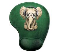 Bojueshaw Ergonomic Mouse Pad,Ergonomic Mouse Mat Wrist Rest Support,Gaming Mousepad Non-Sliding Rubber Base for Computer,Laptop,Office&Home(Elephant)