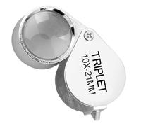 Bojueshaw Folding Hand Magnifier,Metal Jewelry Magnifier,Small Simple Magnifier, Jewelry Antiques,Insect Observation, Newspaper Reading,Stamp Coins(10X)