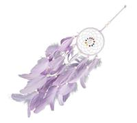 Bojueshaw Handmade Dream Catcher with Feathers,Boho Woven Art Ornament,Indian Style Wall Hanging Decor for Bedroom,Living Room(Pink)