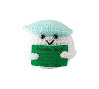 Bojueshaw Handmade Positive Golf Ball Crochet,Funny Emotional Support Gift for Golfer,Unique Golf Toy for Christmas,Birthday,Graduation