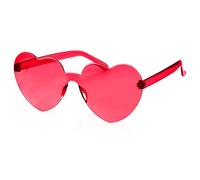 Bojueshaw Heart Shape Sunglasses - Multicolor Rimless Heart-shaped One Piece Glasses,Love Heart Shaped Glasse for Summer Party Costumes Cosplay(Rose)