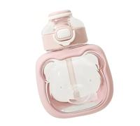 Bojueshaw Kawaii Bear-Shaped Water Bottle - Portable 1000ml with Straw, Leakproof for Kids, Girls, and Boys, School and Outdoor Travel (Pink)