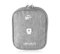Bojueshaw Mini Medicine Storage Bag,Portable Empty First Aid Kit,Multifunctional Medical Bag,Suitable for Outdoor Camping and Hiking,Portable Storage in Car(Gray)