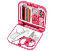 Bojueshaw Mini Travel Sewing Kit,Portable Needle and Thread Kit,Emergency Sewing Repair Kit with Scissor Button Pins for Travel Business Trips School Camping(Rose Red)