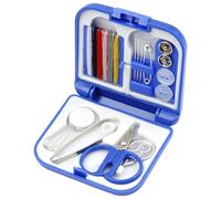 Bojueshaw Mini Travel Sewing Kit,Portable Needle and Thread Kit,Emergency Sewing Repair Kit with Scissor Button Pins for Travel Business Trips School Camping(Royal Blue)