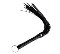 Bojueshaw Novelty Leather Whip Props,30cm Black Horse Whip for Equestrian Performances,Horse Training Stage Acts and Catwoman Cosplay