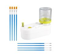 Bojueshaw Paint Brush Cleaner with 8 Brushes,Automatic Brush Washer,Water Recycling Rinser for Acrylic,Watercolor & Oil Paints