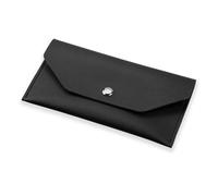 Bojueshaw PU Leather Cash Envelope Wallet,Reusable Waterproof Money Envelopes Purse,Banknote Organizer for Women and Men(Black)