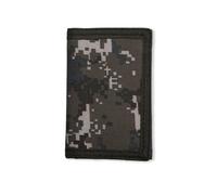 Bojueshaw RFID Camouflage Wallet,Slim Trifold Design with Magic Sticker,Mini Coin Purse with Zipper for Men,Kids Travel,Sports(Grey)