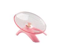 Bojueshaw Silent Hamster Wheel,Flying Saucer Exercise Wheel,Ultra Quiet Running Spinner for Syrian,Guinea Pig,Chinchilla,Pet Mice(Pink)