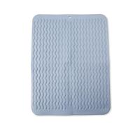 Bojueshaw Silicone Dish Drying Mat,Large Kitchen Draining Board,Heat Resistant,Non-Slip Counter Protector for Dishes,Pans & Appliances(Blue)