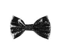 Bojueshaw Sparkling Glitter Bow Tie,Adjustable Pre-Tied Sequin Bowtie,Sequin Costume Accessories Party Fancy Dress Costume(Black)