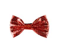 Bojueshaw Sparkling Glitter Bow Tie,Adjustable Pre-Tied Sequin Bowtie,Sequin Costume Accessories Party Fancy Dress Costume(Red)