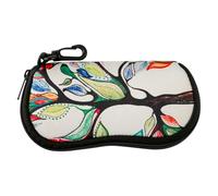 Bojueshaw Sunglasses Pouch Holder,Zipper Eyeglass Case,Cute Cartoon Eyeglass Cases,Printed Sunglass Bag for Girl and Women