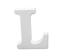 Bojueshaw White Wooden Letters,4 Inch Standing Alphabet,DIY Paintable Letters for Arts & Crafts,Home Decor, Weddings & Parties(Letter L)