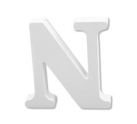 Bojueshaw White Wooden Letters,4 Inch Standing Alphabet,DIY Paintable Letters for Arts & Crafts,Home Decor, Weddings & Parties(Letter N)