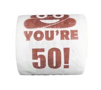 Bojueshaw You're 50 Printed Toilet Paper Prank Gift,Funny Novelty Roll,3-Ply Soft Bathroom Tissue,Humorous Decor for Men & Women