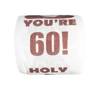 Bojueshaw You're 60 Printed Toilet Paper Prank Gift,Funny Novelty Roll,3-Ply Soft Bathroom Tissue,Humorous Decor for Men & Women
