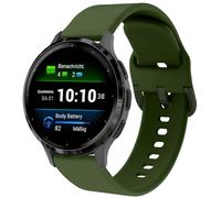 BOJYS Silicone Strap, 14 mm 16 mm 18 mm Silicone Sports Strap Waterproof and Sweatproof Adjustable Length Strap for Boys and Girls, Army Green, 16mm