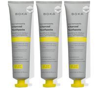 Boka Charcoal Fluoride Free Toothpaste Nano Hydroxyapatite, Helps Remineralize, Appropriate for Sensitive Teeth, Whitening - for Adult, Kids Oral Care - Yuzu Mint Flavor, 4 Fl Oz 3Pk