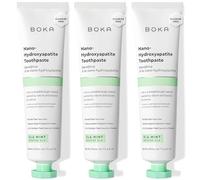 Boka Fluoride Free Nano Hydroxyapatite Toothpaste - Adult & Kids - Appropriate for Sensitive Teeth - No Sulfates & Parabens - Natural Flavors & Vegan - Mild Ela Mint (113g) 3pk