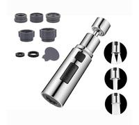 Bokaiya 3 Function Pull Down Kitchen Spray Head, 360° Replacement Tap Compatible with Moen, Delta, Kohler Faucet, Chrome, G1/2