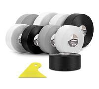 Bokaiya Bath Sealant Strip, 11m/36 ft, Self-Adhesive Caulk Strip Sealant Tape, Anti Mould Waterproof Sealing Tape for Kitchen, Bathroom, Toilet, Wall Corner and Sink with Sealing Tool, Black