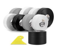 Bokaiya Bath Sealant Strip, 11m/36 ft, Self-Adhesive Caulk Strip Sealant Tape, Anti Mould Waterproof Sealing Tape for Kitchen, Bathroom, Toilet, Wall Corner and Sink, with Scraper, Black