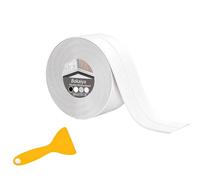 Bokaiya Bath Sealant Strip 38cmx3.5m, Self-Adhesive Caulk Strip 1pc Sealant Tape, Anti Mould Waterproof Sealing Tape for Kitchen, Bathroom, Toilet, Wall Corner and Sink, with Scraper,White