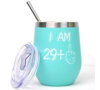 BOKALAKA 30th Birthday Women, 30th Birthday Gift for Women, Stainless Steel Wine Cup Gifts 30th Birthday Wife, Birthday Gift (Blue, 350ml)