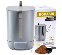 Bokashi Composting Bin 10,6 L - Plastic Compost Pail - Natural Home Compost Bin - Inside Compost Container