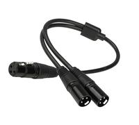 Bokcztml 50CM Y Cable 3Pin Female To Double 3Pins Male For Microphone Transmission Distribution And Mixing Double Shielding Cord Auditory Adapter