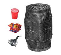 Bokcztml Double Entrance Fish Baits Cage High Large Round Fishing Cage For Efficient Fishing Durability Plastomer Construction Freshwaters Saltwater