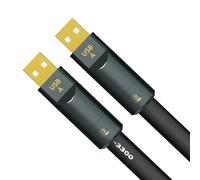 Bokcztml High End USB A To USB A Cable 6N Single Crystal Coppered Cored Advanced Shielding Technology Clear Delivery Male To Male Cable