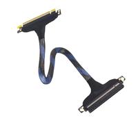 Bokcztml PCIE5.0 X16 Graphics Card Extension Cable With Metal Shielded Connectors Tail Buckles Supports Pcie 5.0 Data Transfer
