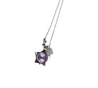 Bokcztml Stainless Steel Four Leaf Symbol Necklace Representing Hope Faith Love Luck Elegant Pendant Neckchain Jewelry Gift Everyday Chain Jewelry