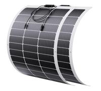 BOKENTIO 400W Flexible Solar Panels (2 x 200W Solar Panels) - Monocrystalline, 24V/12V, Semi-Flexible | Off-Grid Charger for RVs, Boats, Cabins, Vans, Cars | Ideal for Uneven Surfaces