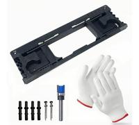 BOKIOESDE Hinge Alignment Tool and Door Lock Template Simple for,Black | No Complex Assembly Required Model H617S Weighs 400g With Gloves Ready To For Quick Door Fitting