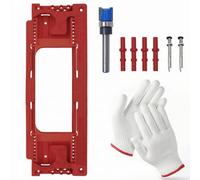 BOKIOESDE Hinge Alignment Tool and Door Lock Template Simple for,Red | No Complex Assembly Required Model H617S Weighs 400g With Gloves Ready To For Quick Door Fitting