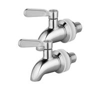 BOKKRALL 2 Packs Beverage Dispenser Replacement Spigot, Stainless Steel Spigot for Drink Dispenser, Food Grade,Easy to Install and Durable, Compatible with Berkey, Doulton, Waterdrop, Purewell Tank