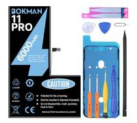 bokman Battery Replacement for iPhone 11 Pro 6000mAh, High Capacity Lithium Polymer Battery with All Tool Kits