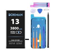 bokman Battery Replacement for iPhone 13, High Capacity 3800mAh Lithium Polymer Battery with All Tool Kit