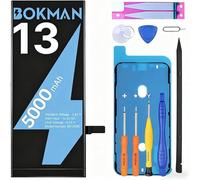 bokman Battery Replacement for iPhone 13, High Capacity 5000mAh Lithium Polymer Battery with All Tool Kit