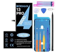 bokman Battery Replacement for iPhone 13 Pro, High Capacity 3800mAh Lithium Polymer Battery with All Tool Kits