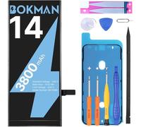 bokman Battery Replacement for iPhone 14 3800mAh, High Capacity Lithium Polymer Battery with All Tool Kits